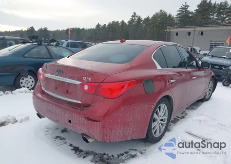 2014 Infiniti Q50 Premium z USA, uszkodzony, nr VIN JN1BV7AR4EM681749